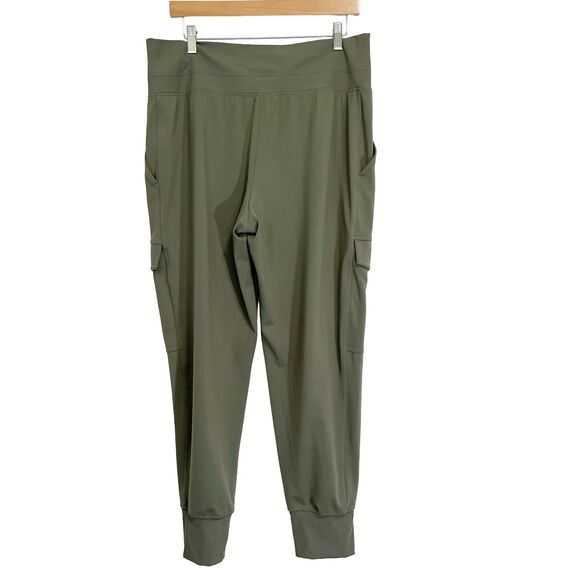 Athleta Venice High Rise Cargo Jogger Pants Moss Green XL - Picture 5 of 8